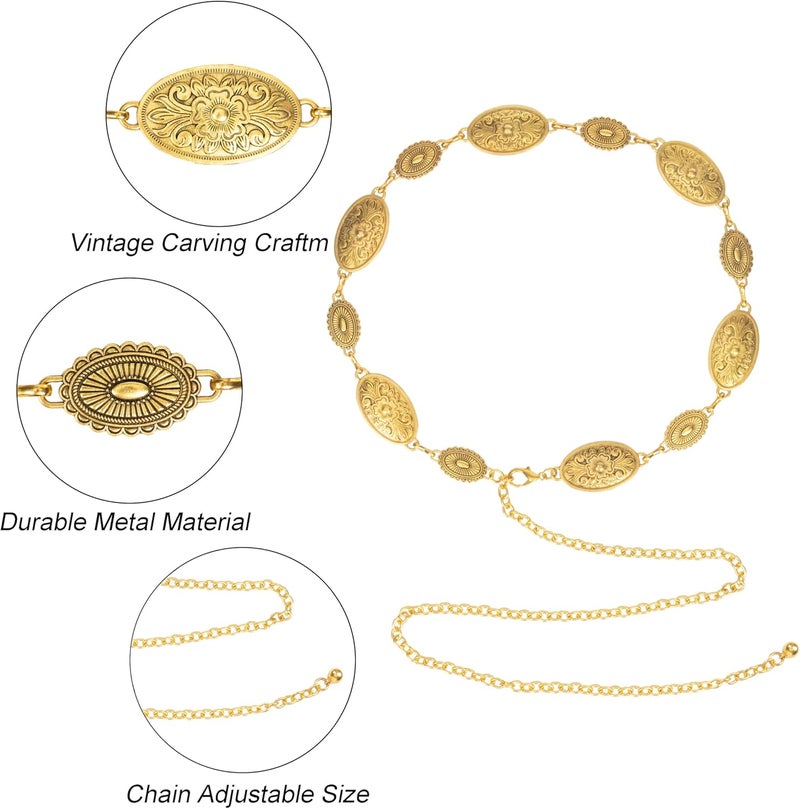 Voenkca Western Belts for Woman-Cowgirl-Cowboy-Country-Chain-Belt - Image 3
